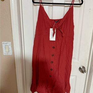BloomChic Red Button-Front Camisole